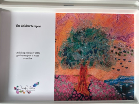 Art on foldable breakfast table