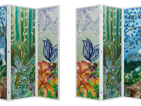 Art on customised themed partitions